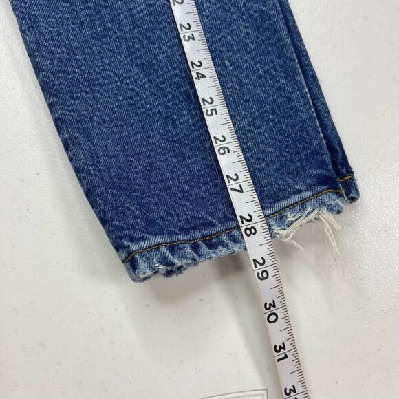 Boyish Billy Jeans Women's 26 Blue Button Fly Distressed Ankle Recycled Cotton‎ - Picture 12 of 14